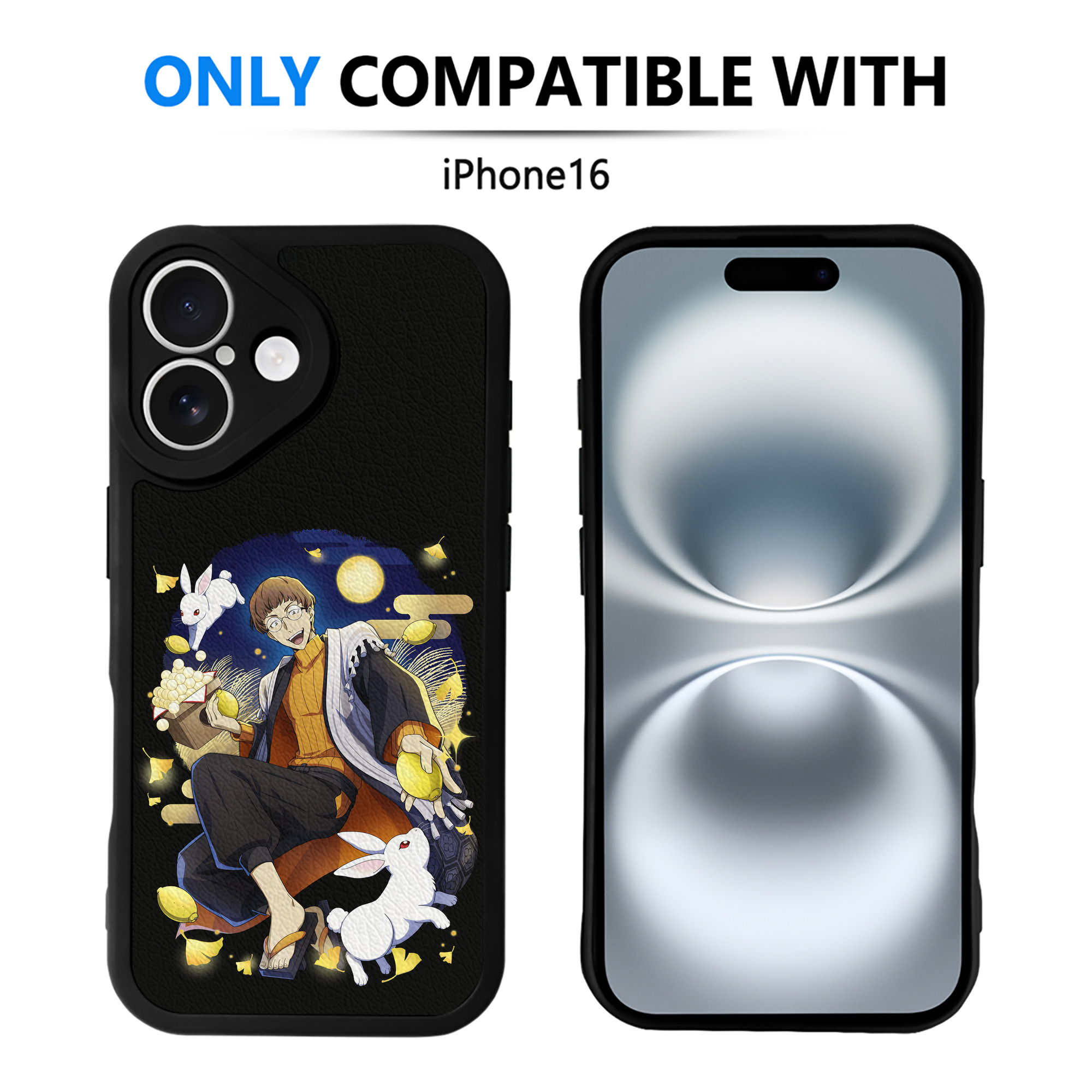 （画像用） 文豪ストレイドッグス Bungo Stray Dogs 【iPhone 16シリーズ対応】シリコンスマホケース（レザー調） 材質：シリコン